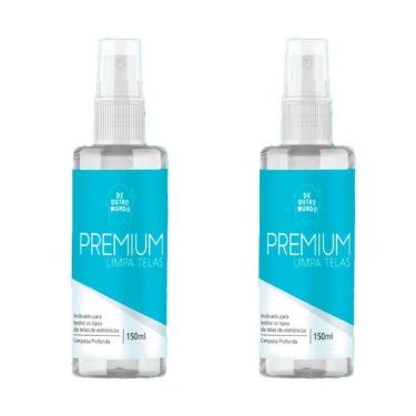 Imagem de Kit2 Limpa Telas 150Ml + Pano Microfibra Alcool Isopropílico