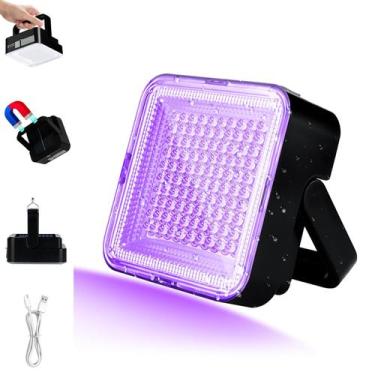 Imagem de UV Black Light Benss recarregável 60W 5000mAh 100 LED 395nm