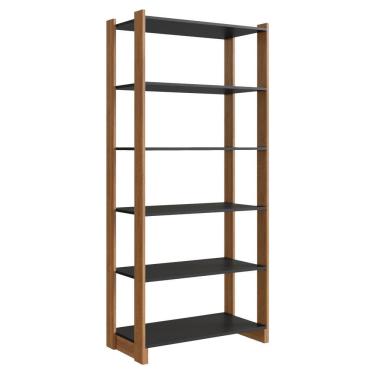 Imagem de Estante Multiuso 5 Prateleiras Ey201 Mell Preto Novam Mell Preto