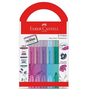 Imagem de Kit Marca Texto C- Cheirinho Relaxa & Reequilibra Faber Castell - C- 5 Cores