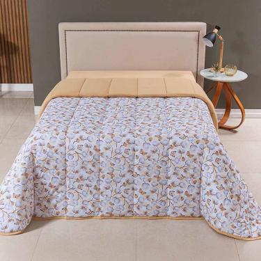 Imagem de Edredom King Luar Super Macio Malha 100% Algodão Dupla Face 01 Peça - Algodão Mostarda