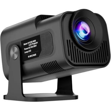 Imagem de Salange Projetor HY320 FHD 1080P Suporte 4K, 12,000 LUX, Android 11 WiFi 6 BT 5.2, Rotativo 180°, Auto Correccao Trapezoide, Mini Projetor Portatil para Celular/TV Stick/PC(EU Plug)
