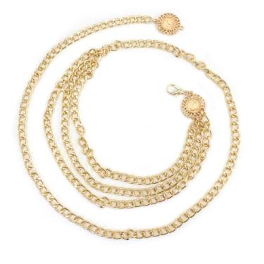 Imagem de Correntes de cintura minimalistas para mulheres, cintos de corrente de borla em camadas para vestido, roupa de jeans, acessório de roupa de biquíni ajustável, correntes de barriga de praia, joias