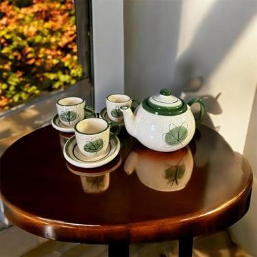 Imagem de Conjunto 3 Xícaras Com Pires e Bule Para Servir Café