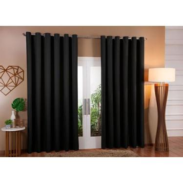 Imagem de Cortina blackout em tecido 2M x 1,70M corta luz Preto - Doce Lar Enxov