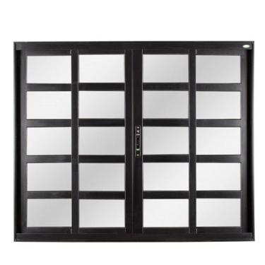 Imagem de Janela de Correr 4 Folhas Travessa com Vidro Liso 100x120cm - Esquadri