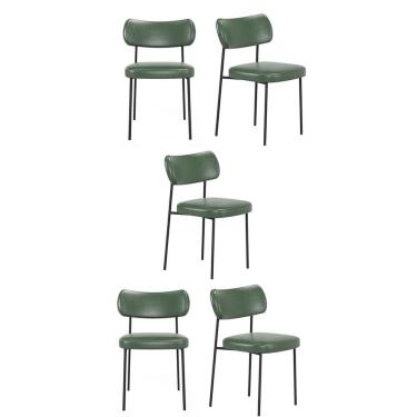 Imagem de Kit 5 Cadeiras Mona Para Sala Jantar Gourmet em Aço-EdeCasaMoveis