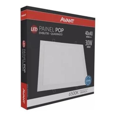 Imagem de Painel Plafon Led 30w Embutir Quadrado 40x40 Luz 6500k Avant