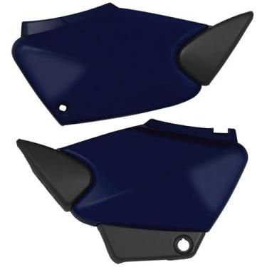 Imagem de Tampa Lateral Par Carenagem Cromo Forte Titan 2000 Até 2008, AZUL ATES