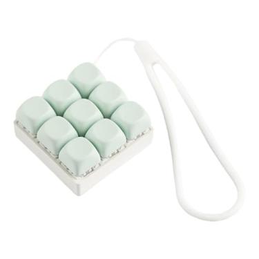 Imagem de Luwecf Brinquedo Fidget com Teclado e Botão para Telefone, Chaveiro com Pingente e Dedo para Clicar, Verde