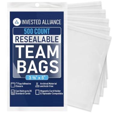 Imagem de Invested Alliance Resealable Set Team Bags for Trading Cards | Ultra, TCG, Baseball, Sports Card Team Bags Sleeves. Fits Top loaders, Magnetic & Semi Rigid Holders. High Clarity Collectible Sleeves.