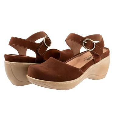 Imagem de SoftWalk Tamanco feminino Mabelle, Camurça Chesnut, 37