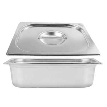 Imagem de Cuba Gastronomica Padrão Gn 1/4 100mm com Tampa Weck