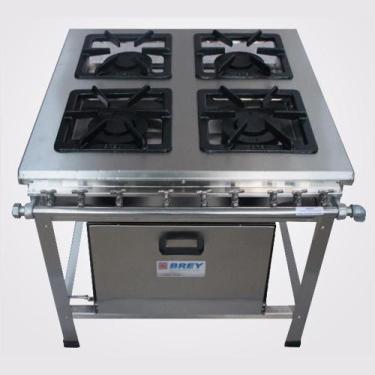 Imagem de Fogão 4 Bocas Inox com Forno Extra Metal Brey 204- F-I