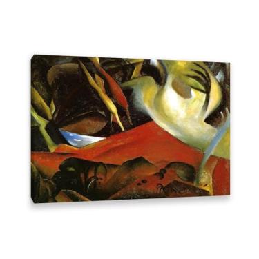 Imagem de SDYJ6GSW August Macke Prints Painting The Storm, pôster expressionismo, arte de parede, reproduções de pinturas famosas para sala de estar, decoração de casa, 70 x 50 cm, sem moldura