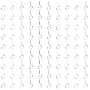 Imagem de OHLECTRIC Anel de freio de 5 cm com parafuso de máquina de ¼ a 50,8 cm - Anéis de gerenciamento de cabo de aço zincado para braçadeiras de feixe - (pacote com 100) - OL-77504-10