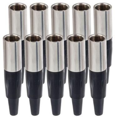 Imagem de Kit com 10 Conector Mini PLug XLR Macho - CIRILO CABOS