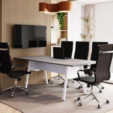 Imagem de Mesa de Reunião 2,00m para 8 Pessoas c/ Tampo Chanfrado F5 - F5 Office