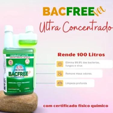 Imagem de Bacfreevet 1L Desinfetante Bactericida Concentrado Cães