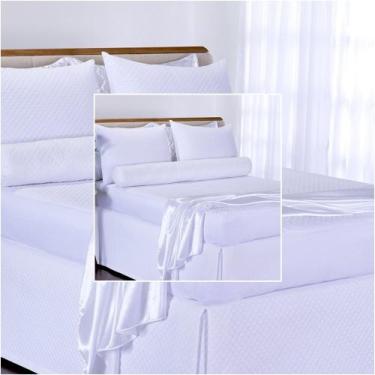 Imagem de Capa Protetora de Colchão Impermeável Casal Padrão Matelado Direto da 