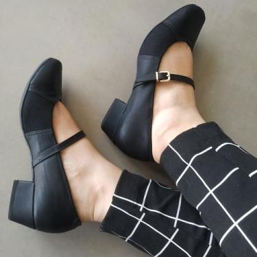 Imagem de Sapato Fem Conforto Firezzi Boneca  Proteção Joanete Salto Baixo Napa 