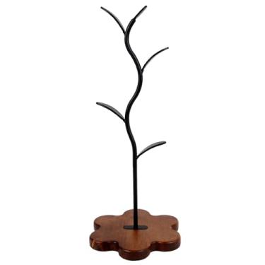 Imagem de QENWKXZ Suporte de caneca, suporte de canecas de café, suporte de caneca de árvore, suporte de armazenamento de xícaras de chá, bancada, acessórios de café, decoração de sala de jantar e organizador