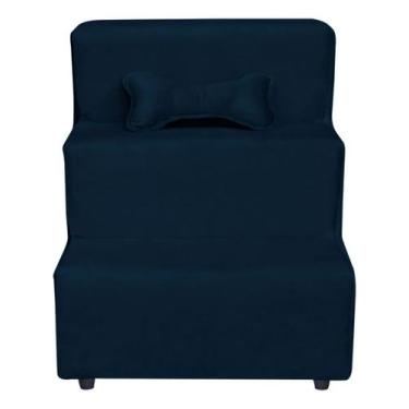 Imagem de Escada Para Pet 3 Degraus Com Osso Tecido Suede - Dritex, Suede Azul