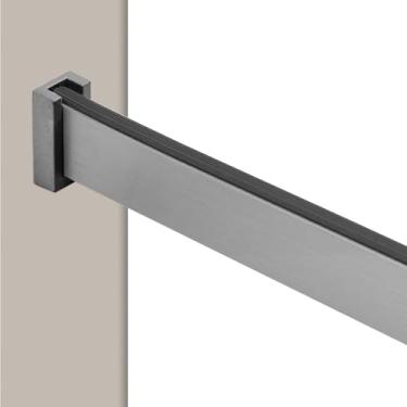 Imagem de Barra De Guarda-roupa De Metal Escovado Para Guarda-roupa, Barra De Guarda-roupa Para Pendurar Roupas, Guarda-roupa De Guarda-roupa Que Economiza Espaço Vara De Vestuár, Grey, 100cm(39 3/8")