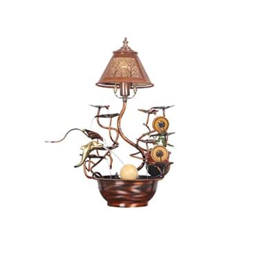 Imagem de XFNVXC Fonte decorativa interna de mesa, fonte decorativa da sorte, fonte de água corrente de cobre, candeeiro de mesa, ornamento, decoração de casa, ornamento, fonte ornamental para casa