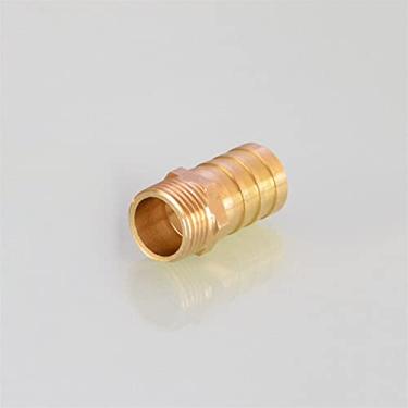 Imagem de Conector de encaixe de mangueira de jardim, mangueira de encaixe de tubo de latão cauda de farpa BSP conector macho junta adaptador de acoplador de tubo de cobre (1/4 10 mm)