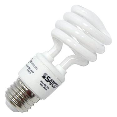 Imagem de Satco Mini espiral S7411 base média T2 de 13 watts, 2700 K, 120 V, equivalente a lâmpada incandescente de 60 watts para luminárias fechadas