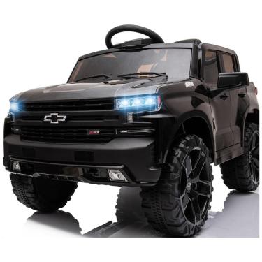 Imagem de Little Brown Box Carro, Carrinho Elétrico 1 Assento 12V, com Luzes de LED e Controle Remoto, Preto