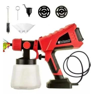 Imagem de Pistola Pintura 800w Elétrica Pulverizadora 1L Bicos Metais nakasaki, 