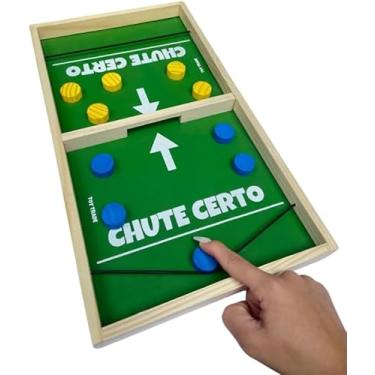 Imagem de Jogo de Tabuleiro Chute Certo - Brinquedo Educativo Pedagógico Futebol Rapido Campinho Gol Jogo de Futebol de Mesa, 41 x 23 cm, Brinquedo Educativo para Família