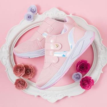 Imagem de Tênis Infantil Feminino Escola E Passeio Fácil De Calçar Detalhe Holog