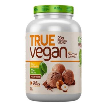 Imagem de True Vegan 837g True Source  Proteína Vegetal Sabor Chocolate com Avel