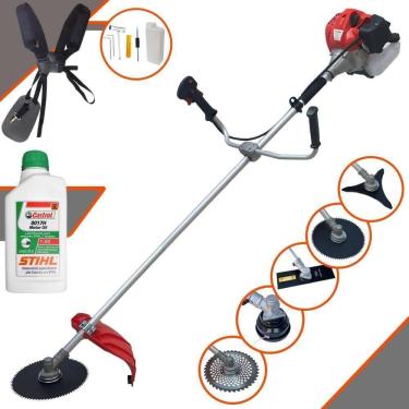 Imagem de Roçadeira Cg520p-tb 52cc + Óleo Stihl + 4 Lâminas De Corte
