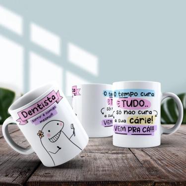 Imagem de Caneca De Porcelana 325ml Flork Profissões Feminino Dentista