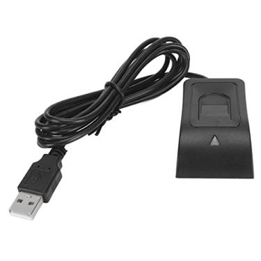 Imagem de Yosoo Health Gear Leitor de Impressão Digital USB Biométrico com Cabo, Scanner de Impressão Digital Portátil para Laptop e Computador, Reconhecimento de 360 Graus, 10 Usuários, 508 DPI