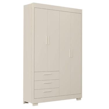 Imagem de Guarda Roupa Infantil Zaki 4 Portas Areia Acetinado - Reller