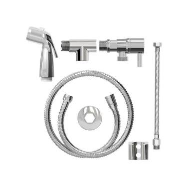 Imagem de Ducha Higiênica Censi Luxo Com Conexão Em T Para Caixa Acoplada Cromadaa