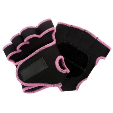 Imagem de Luva para Treino Academia e Unissex – Antiderrapante Resistente e Confortável para Musculação (Preto_Rosa,G)