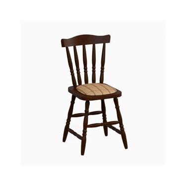 Imagem de Cadeira Madeira Maçica Daiana Estofada Castanho Acetinado Piratini