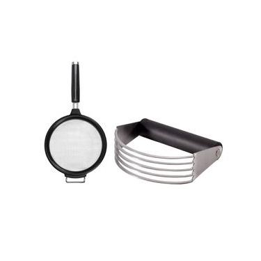Imagem de Kit Misturador de Massas Inox e Peneira Cozinha KitchenAid