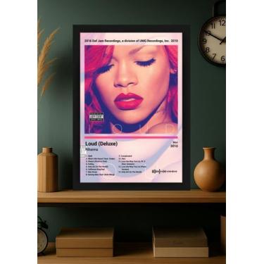 Imagem de Quadro Decorativo Rihanna Loud (Light) Com Vidro Tamanho:21cm x 30cm (