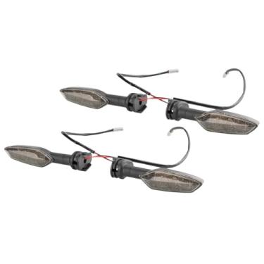 Imagem de Generic Luz indicadora de direção para motocicleta com luz amarela para YBR250 FZ6R XJ6N XSR 900 - Peças de Reposição, Capa Preta, 4 Peças