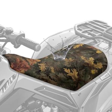 Imagem de Pensura Capa de assento para quadriciclo, 58 cm × 25 cm, camuflado, caça, quatro rodas, impermeável, poliéster, ajuste universal para Polaris Sportsman Polaris Scrambler Honda Rancher, macia