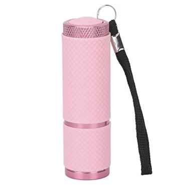 Imagem de Siwoted lanterna em forma de lâmpada de unhas, salão de casa, portátil, led, secador de unhas, ferramenta de arte para fixação de strass (Rosa)