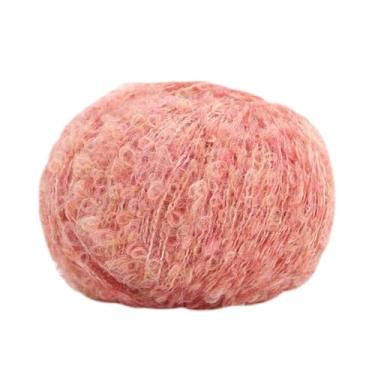 Imagem de Fio de lã macia, mistura de lã de tricô, bola de crochê, artesanato, 25 g, várias cores, para bricolage, suéteres, boneca, cachecóis, acessórios, blush de damasco