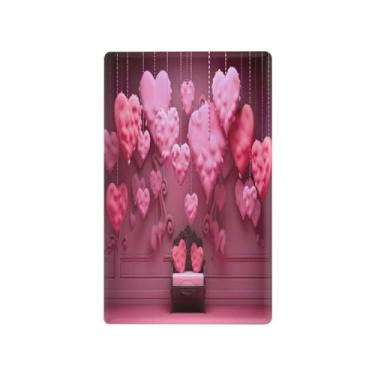 Imagem de Wassud Placa de cobertura de interruptor de luz de balão romântico rosa, 1 capa de tomada em branco, placa de parede, decoração de casa, sala de estar, quarto, decoração
